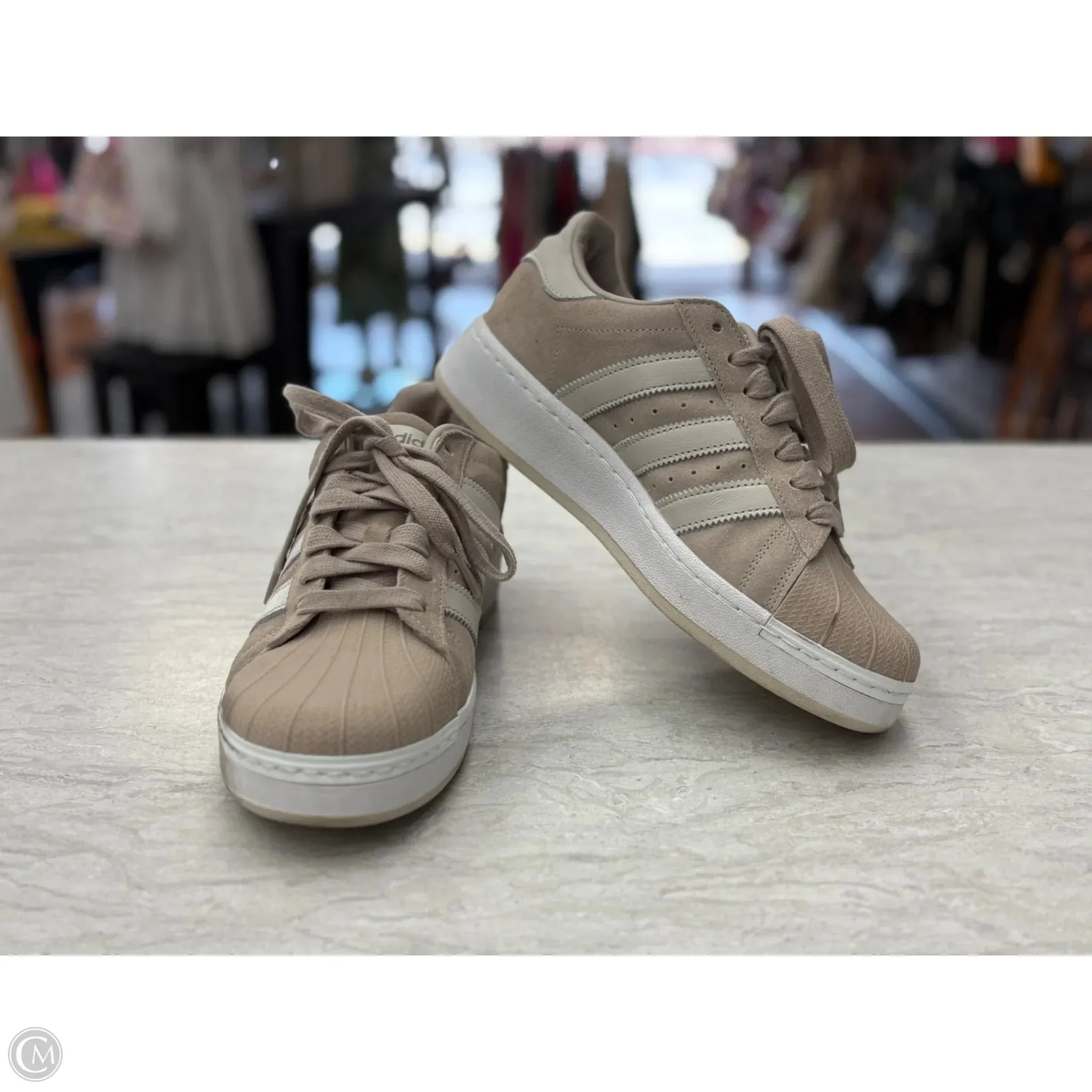 Shoes Sneakers By Adidas In Tan, Size: 9