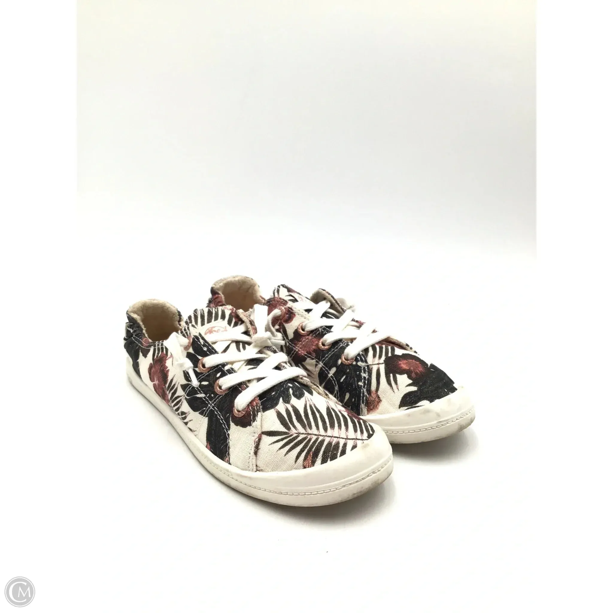 Shoes Sneakers By Roxy In Floral Print, Size: 8.5