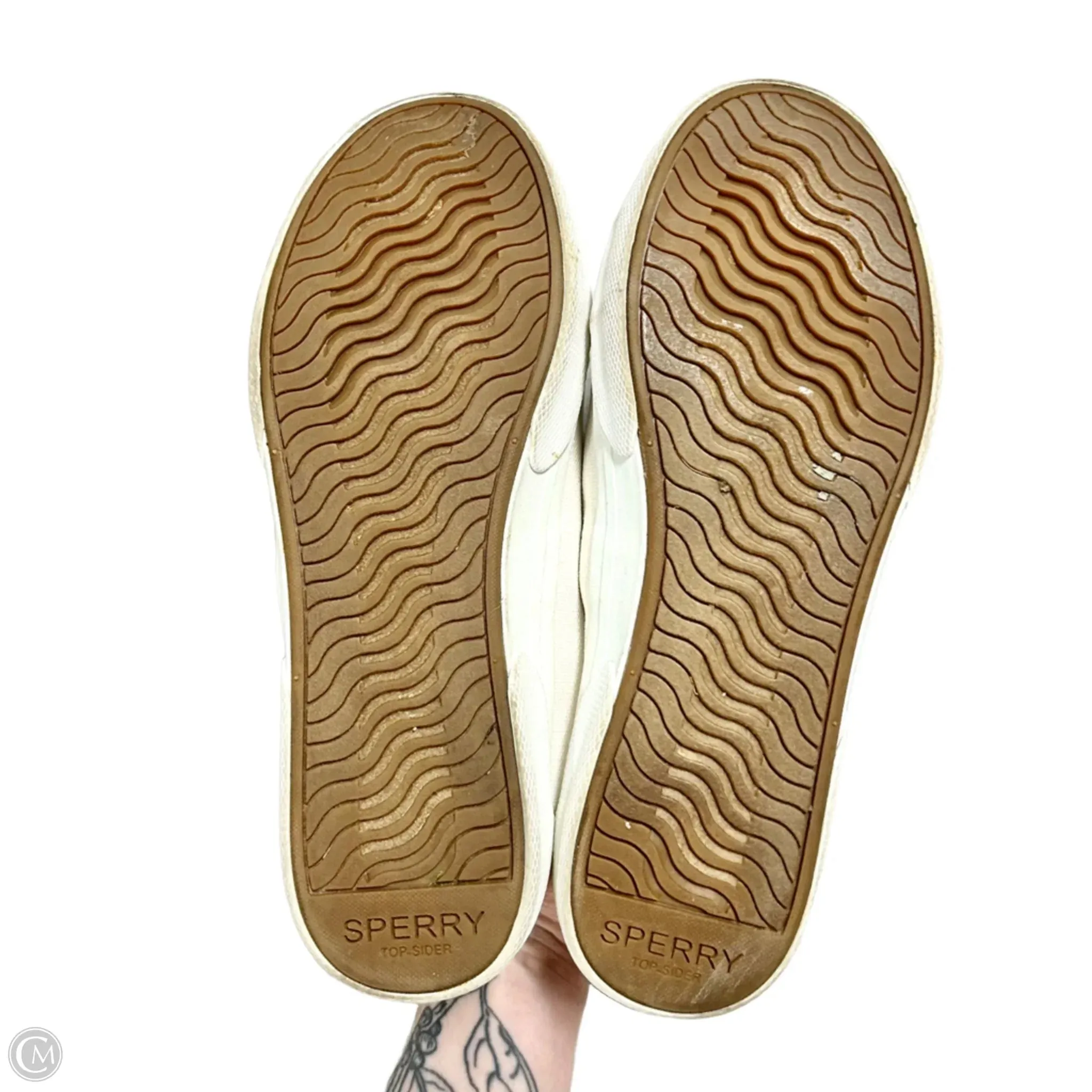 Shoes Sneakers By Sperry In Ivory, Size: 8.5
