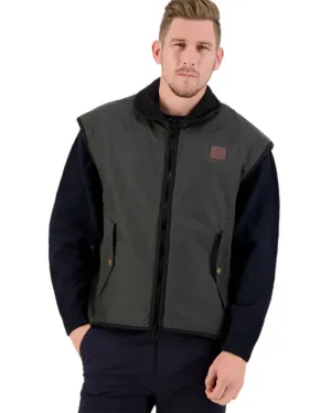 Swanndri Mens Foxton Oilskin Vest with Wool Lining