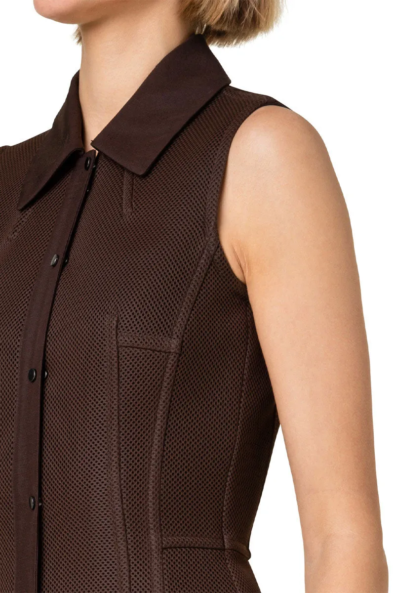 Techno Grid Shirt Dress