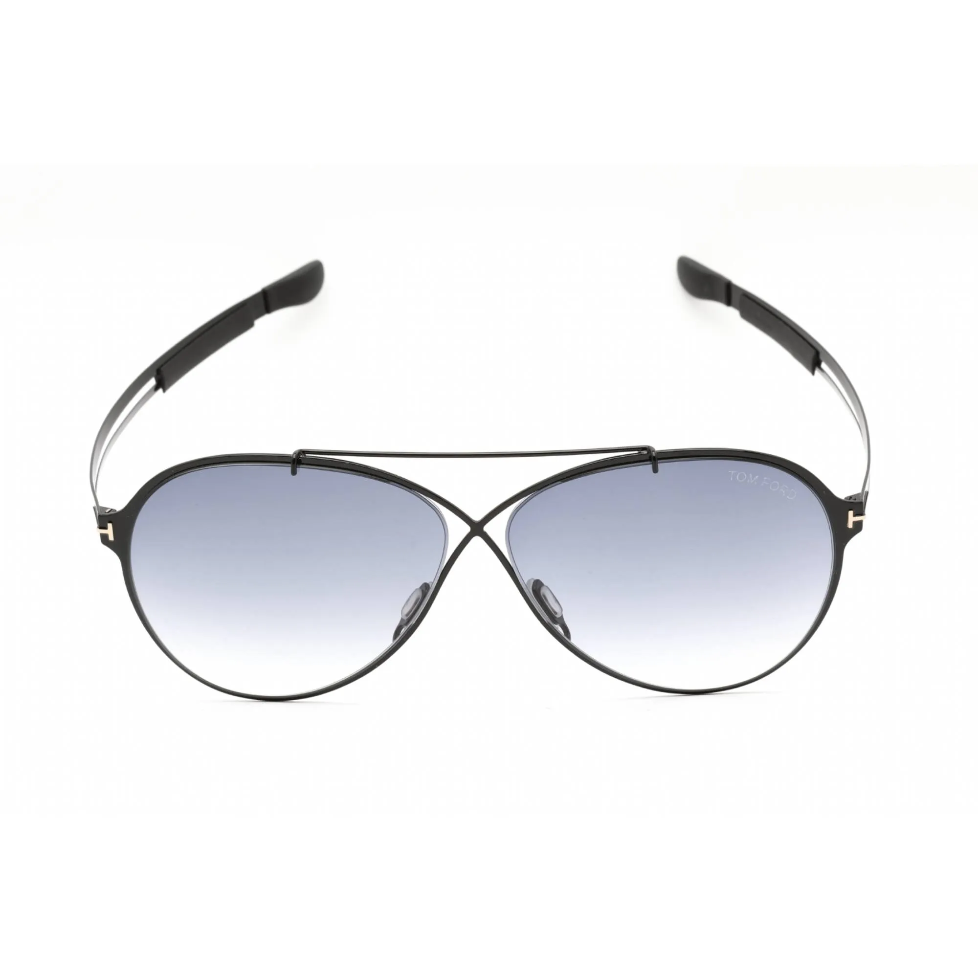 Tom Ford Men's Sunglasses - Shiny Black Metal Aviator Full Rim Frame | FT0828 01B