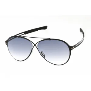Tom Ford Men's Sunglasses - Shiny Black Metal Aviator Full Rim Frame | FT0828 01B