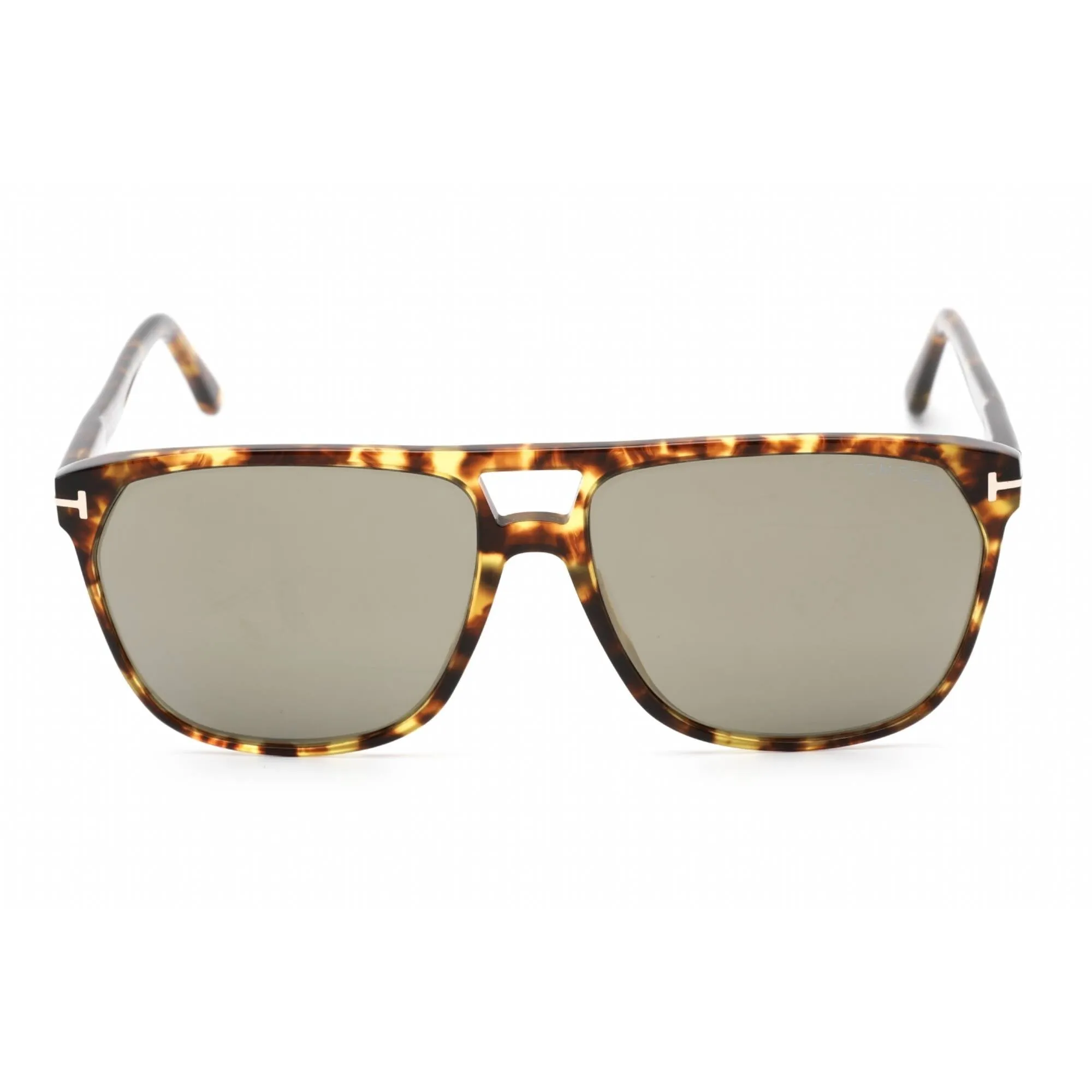 Tom Ford Men's Sunglasses - Shiny Vintage Havana Plastic Pilot Frame | FT0679 56C