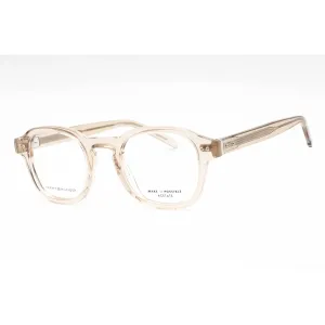 Tommy Hilfiger Men's Eyeglasses - Beige Plastic Round Full Rim Frame | TH 2033 010A 00