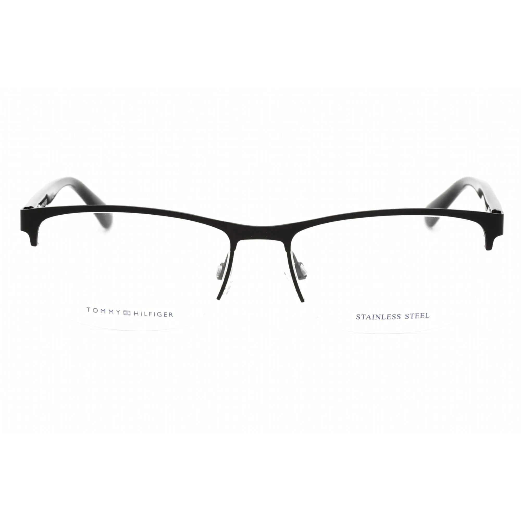 Tommy Hilfiger Men's Eyeglasses - Matte Black Rectangular Frame | Th 1528 0003 00