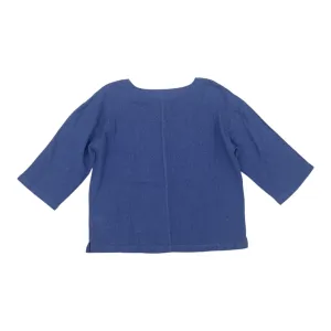 Top 3/4 Sleeve Basic By Pure Jill In Blue, Size:Xs