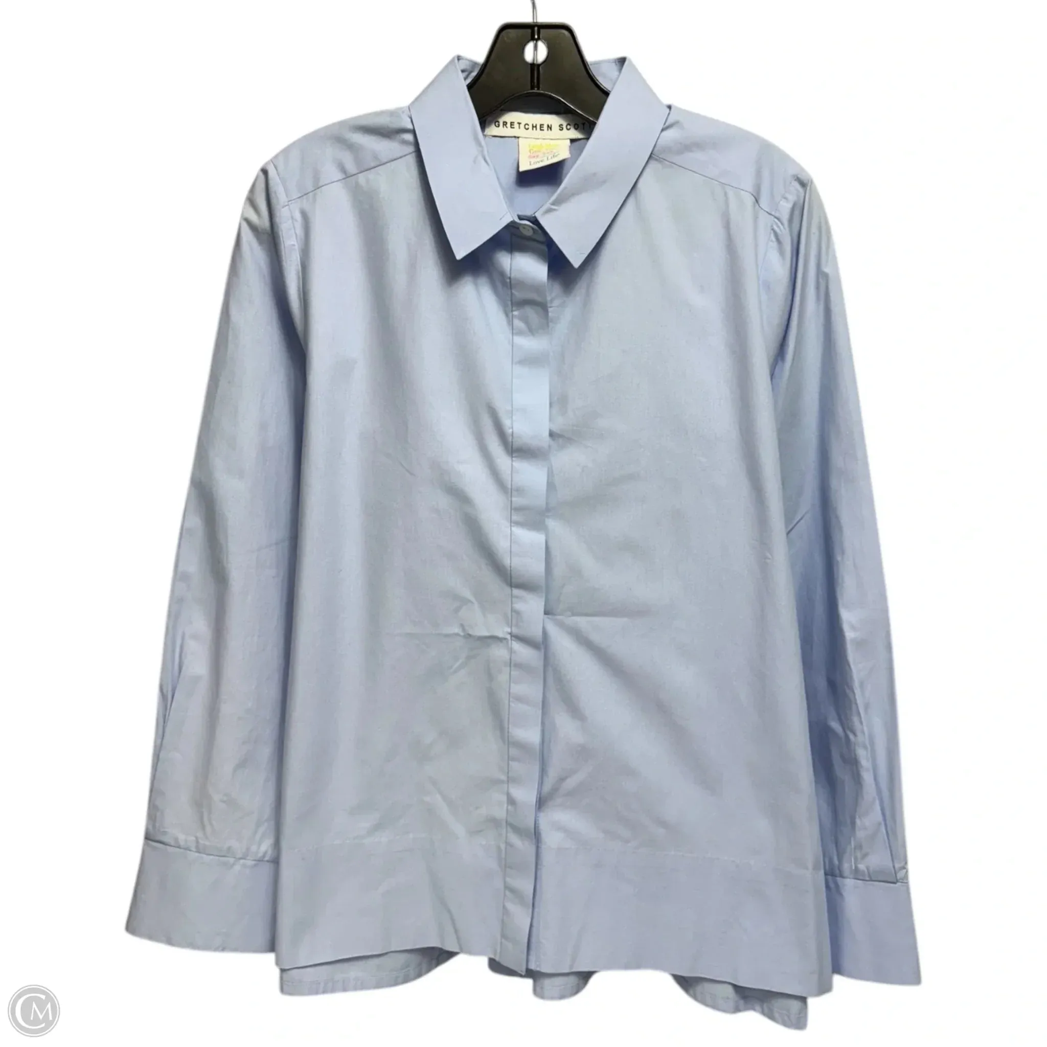 Top Long Sleeve By Gretchen Scott In Blue, Size: M