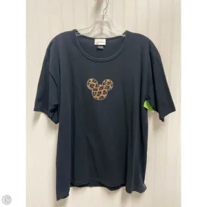 Top Short Sleeve By Disney Store In Black, Size: L