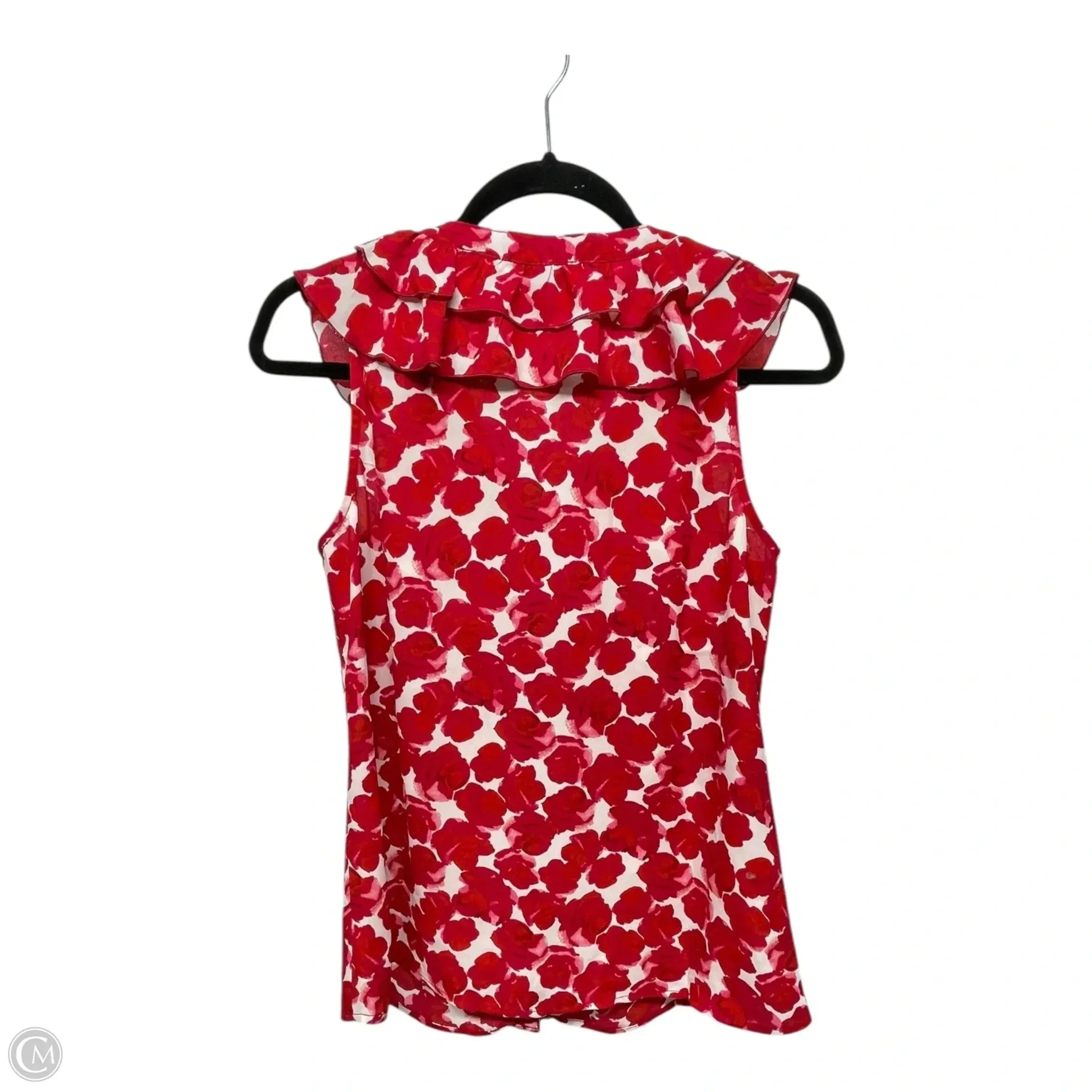 Top Sleeveless By Cabi In Red & White, Size: Xs
