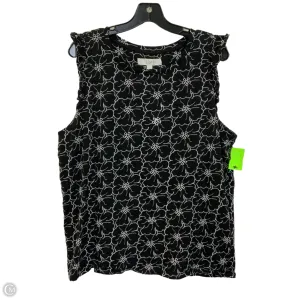 Top Sleeveless By Loft In Black & White, Size: Xl