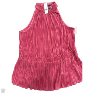 Top Sleeveless By New York And Co In Pink, Size: L