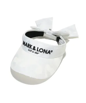 Unisex Gauge Ribboned Visor White