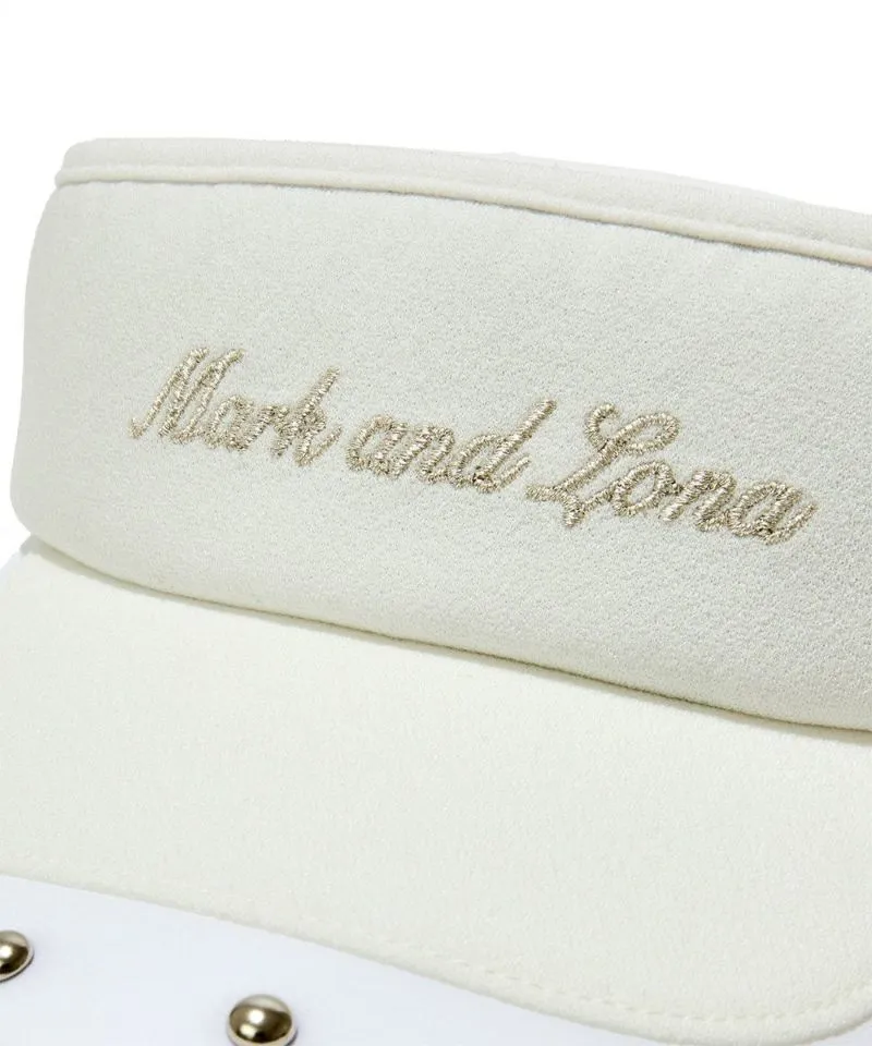 Unisex Royal Stud Sunvisor White