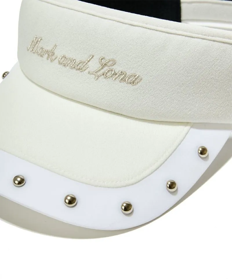 Unisex Royal Stud Sunvisor White