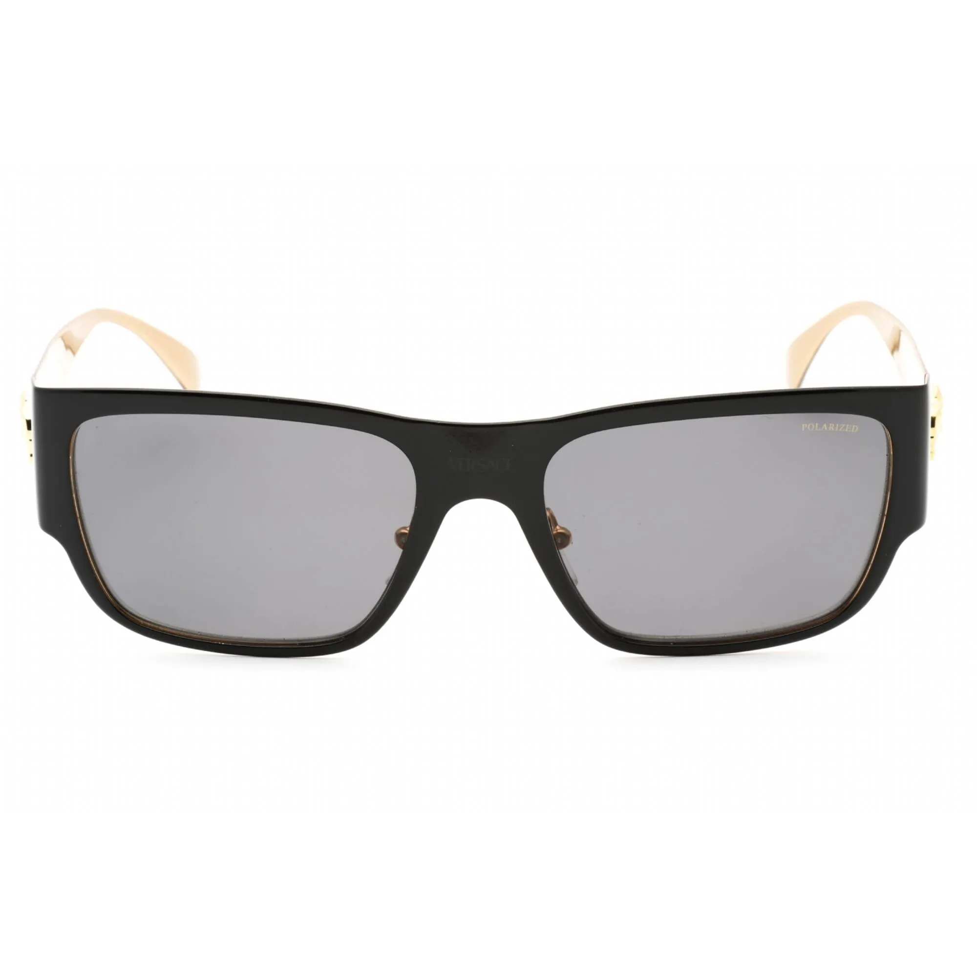 Versace Men's Sunglasses - Black Rectangular Frame Dark Grey Lens | 0VE2262 143381