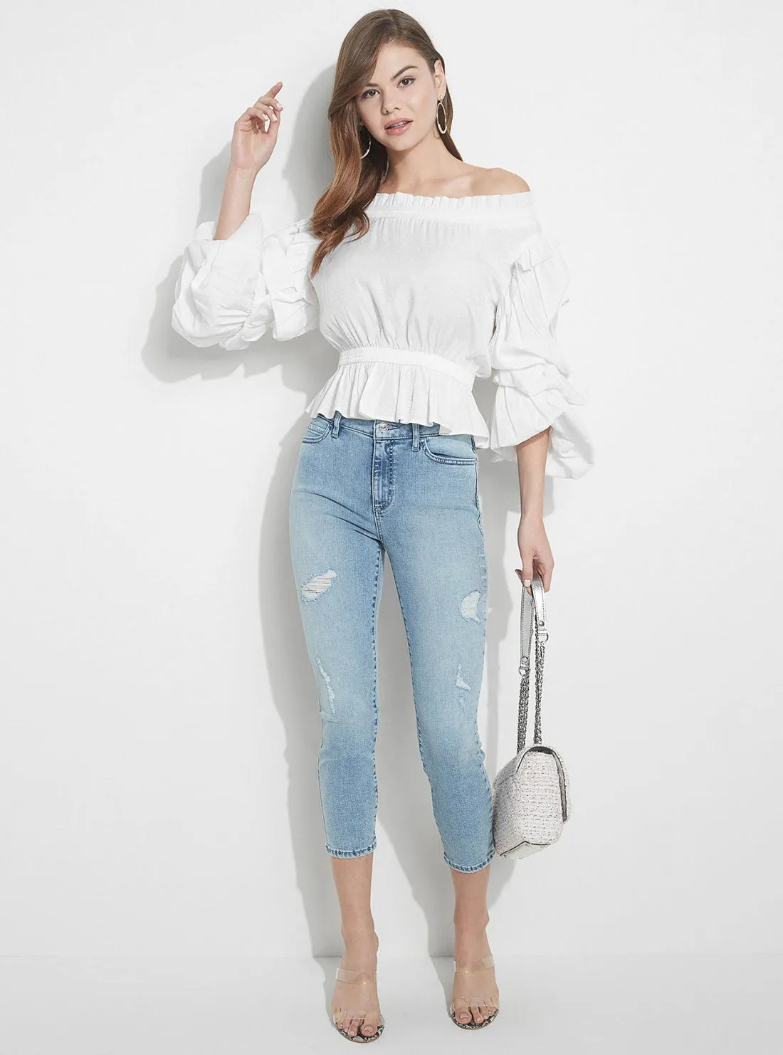 White Celestina Off Shoulder Top