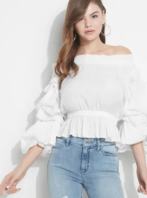 White Celestina Off Shoulder Top