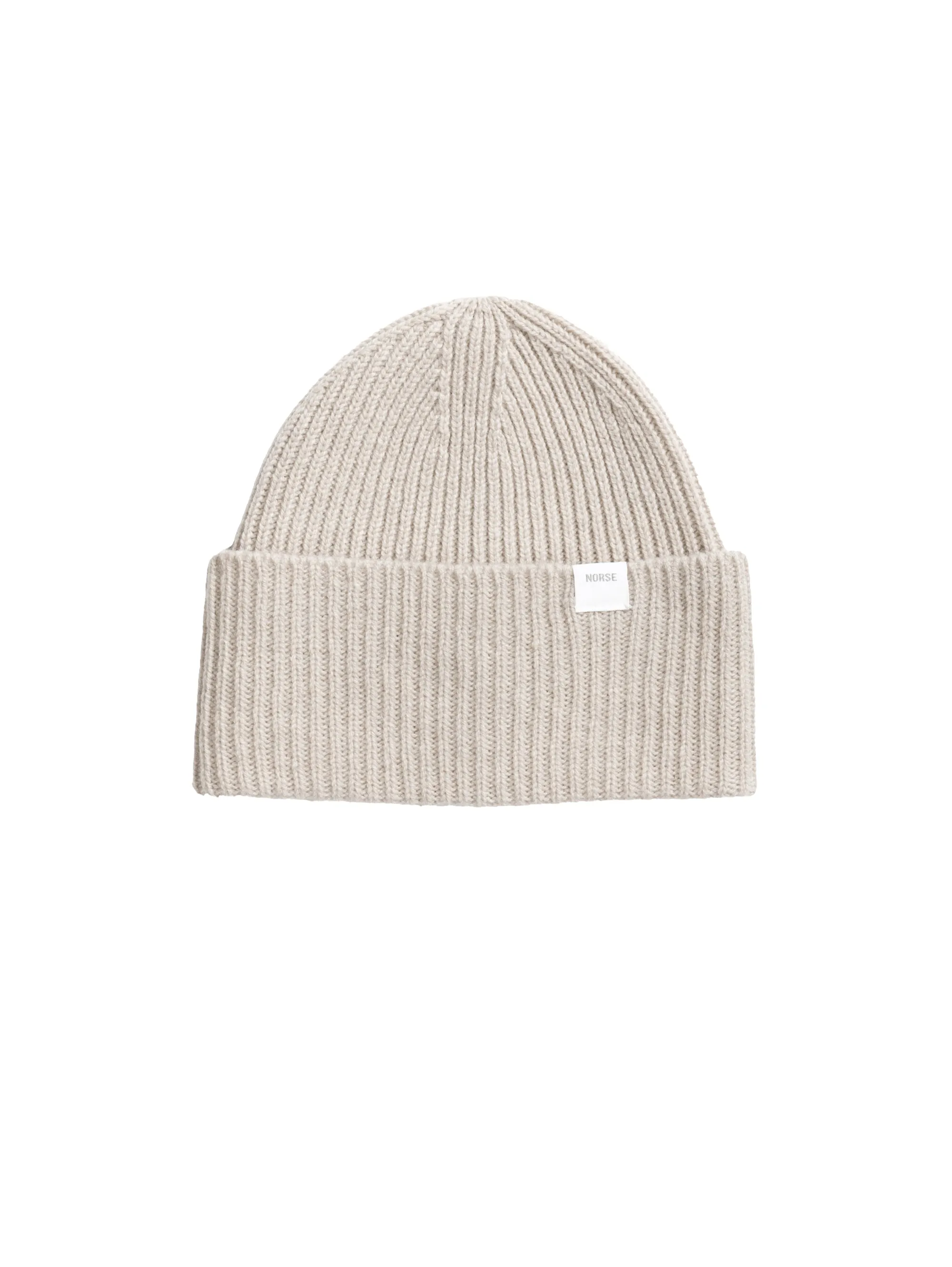 Wool Ribbed Beanie Flour