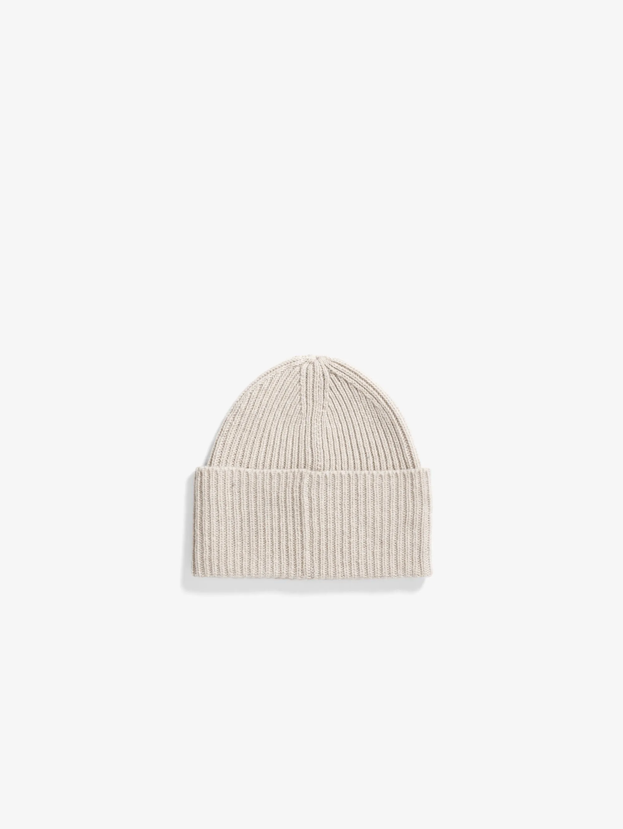 Wool Ribbed Beanie Flour