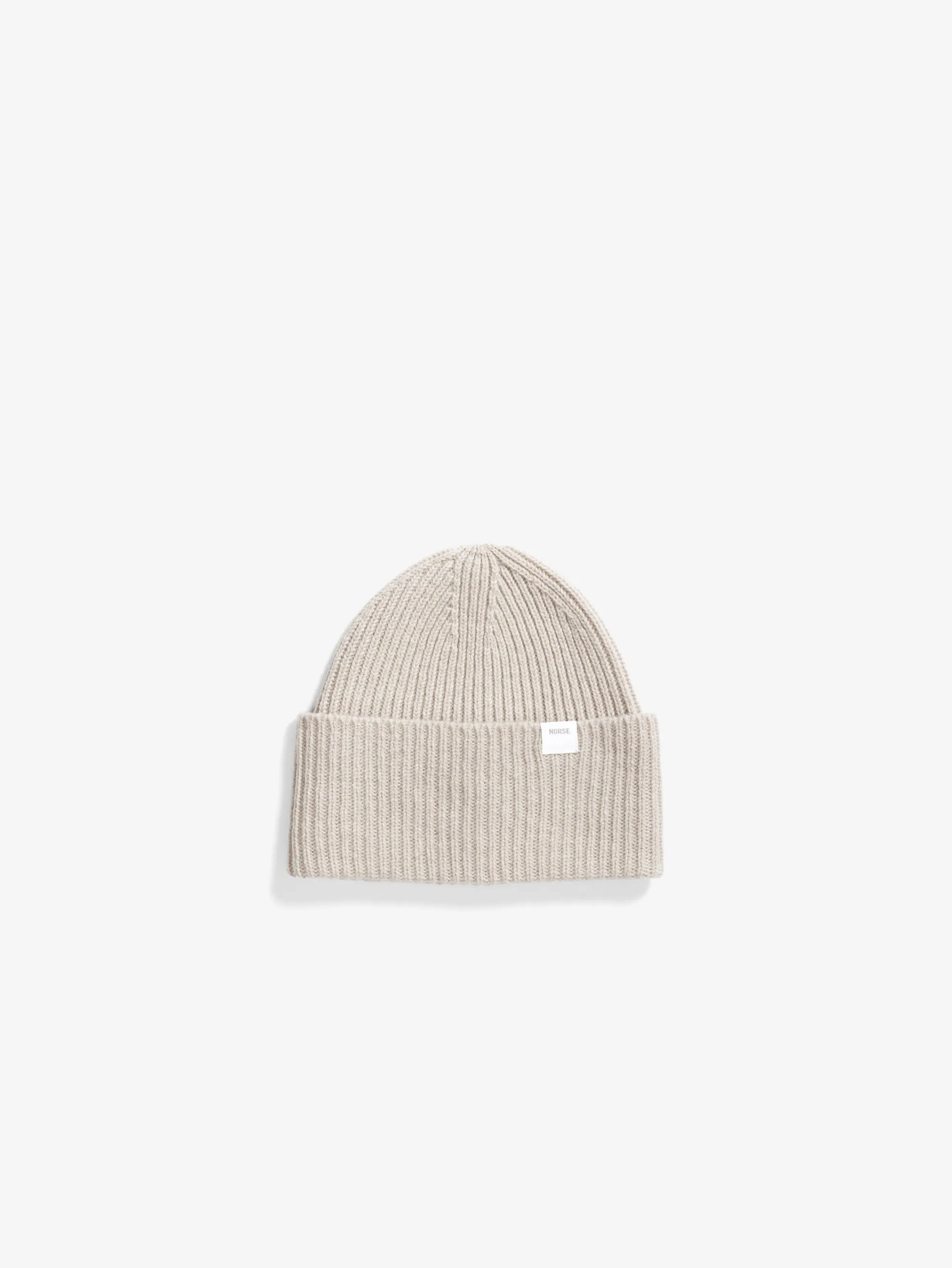 Wool Ribbed Beanie Flour